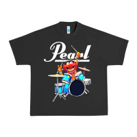 Pigment Black the muppet show animal playing pearl drums Urban Heavy Tee - linhVisuals