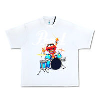 White the muppet show animal playing pearl drums Urban Heavy Tee - linhVisuals
