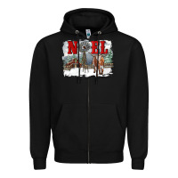 Black noel with windmill and farm Zipper Hoodie - RanaPortraitStore