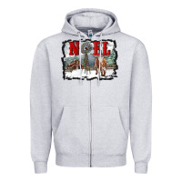 Heather Grey noel with windmill and farm Zipper Hoodie - RanaPortraitStore