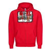 Red noel with windmill and farm Zipper Hoodie - RanaPortraitStore