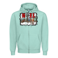 Seafoam noel with windmill and farm Zipper Hoodie - RanaPortraitStore