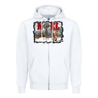 White noel with windmill and farm Zipper Hoodie - RanaPortraitStore