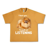 Peanut Butter pomeranian i hear you not listening t shirt Urban Heavy Tee - linhVisuals