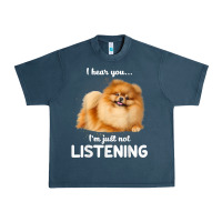 Midnight Navy pomeranian i hear you not listening t shirt Urban Heavy Tee - linhVisuals