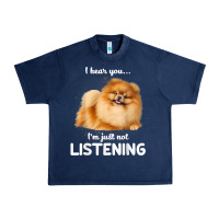 Navy pomeranian i hear you not listening t shirt Urban Heavy Tee - linhVisuals