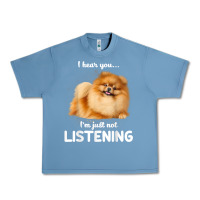 Pebble Blue pomeranian i hear you not listening t shirt Urban Heavy Tee - linhVisuals