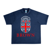 Navy brown university Urban Heavy Tee - linhVisuals