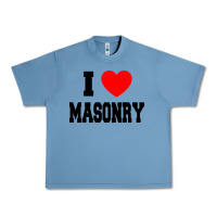 Pebble Blue i love masonry Urban Heavy Tee - linhVisuals