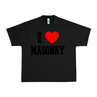 Black i love masonry Urban Heavy Tee - linhVisuals