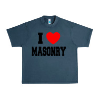 Midnight Navy i love masonry Urban Heavy Tee - linhVisuals
