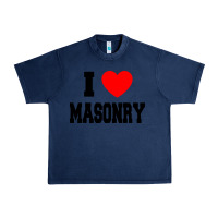 Navy i love masonry Urban Heavy Tee - linhVisuals