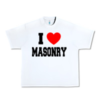 White i love masonry Urban Heavy Tee - linhVisuals