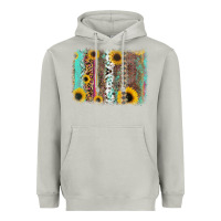 Moon Dust aztec leopard turquoise sunflower background Heavyweight Hoodie - RanaPortraitStore