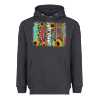 Smoke aztec leopard turquoise sunflower background Heavyweight Hoodie - RanaPortraitStore