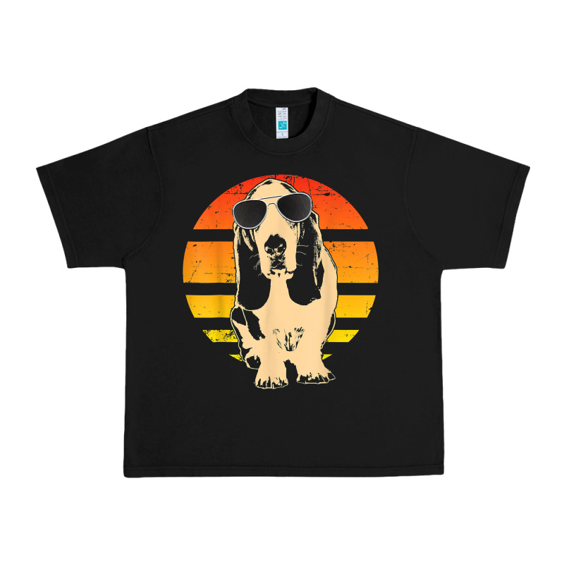 Retro Basset Hound T Shirt Men Women Kids Gift T Shirt Urban Heavy Tee by linhVisuals | Teevron