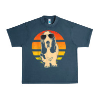 Midnight Navy retro basset hound t shirt men women kids gift t shirt Urban Heavy Tee - linhVisuals