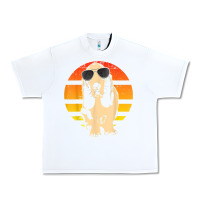 White retro basset hound t shirt men women kids gift t shirt Urban Heavy Tee - linhVisuals