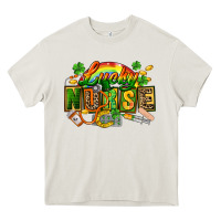 Cream lucky nurse  St. Patricks Day Heavy Core Tee - FaDigitalArtStudio