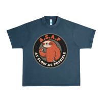 Midnight Navy as slow as possible Urban Heavy Tee - linhVisuals