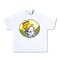 White bloaty pizza hog Urban Heavy Tee - linhVisuals