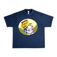 Navy bloaty pizza hog Urban Heavy Tee - linhVisuals