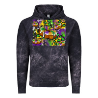 Cloud Black mardi gras cake glitterleopard and cowhide background Vintage Hoodie - Artiststas
