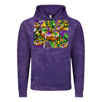 Cloud Purple mardi gras cake glitterleopard and cowhide background Vintage Hoodie - Artiststas