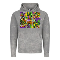 Cloud Rock mardi gras cake glitterleopard and cowhide background Vintage Hoodie - Artiststas
