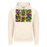 Vintage Artic mardi gras cake glitterleopard and cowhide background Vintage Hoodie - Artiststas