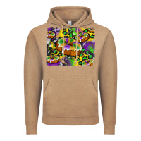 Vintage Coffee mardi gras cake glitterleopard and cowhide background Vintage Hoodie - Artiststas