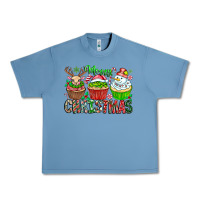 Pebble Blue Merry Christmas Urban Heavy Tee - CowhideDigitalArt