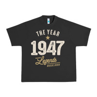 Pigment Black The Year 1947 - 75th Birthday Vintage Classic Urban Heavy Tee - linhVisuals