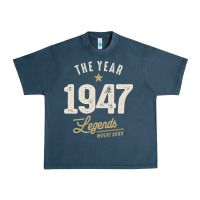 Midnight Navy The Year 1947 - 75th Birthday Vintage Classic Urban Heavy Tee - linhVisuals