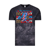 Cloud Black american mama Vintage Tee - CowhideDigitalArt
