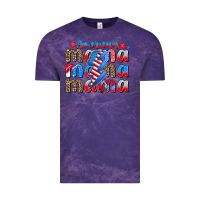 Cloud Purple american mama Vintage Tee - CowhideDigitalArt