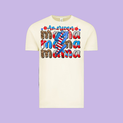 American Mama Vintage Tee Designed By Cowhidedigitalart