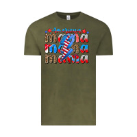 Vintage Olive american mama Vintage Tee - CowhideDigitalArt