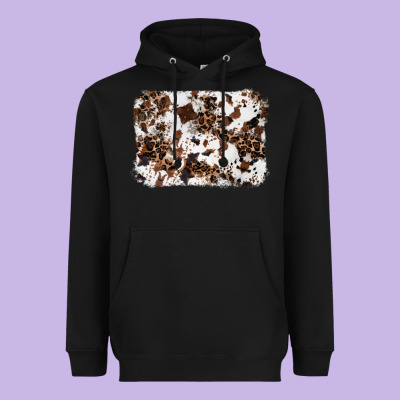 Cowhide Leopard Background Heavyweight Hoodie Designed By Ranaportraitstore