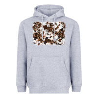 Heather Grey cowhide leopard background Heavyweight Hoodie - RanaPortraitStore
