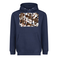 Navy cowhide leopard background Heavyweight Hoodie - RanaPortraitStore