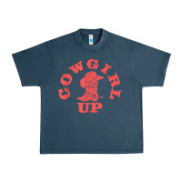 Midnight Navy cowgirl up leopad hat boot rodeo western country southern t shirt Urban Heavy Tee - linhVisuals
