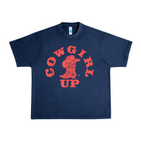 Navy cowgirl up leopad hat boot rodeo western country southern t shirt Urban Heavy Tee - linhVisuals