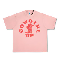 Salmon cowgirl up leopad hat boot rodeo western country southern t shirt Urban Heavy Tee - linhVisuals
