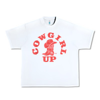 White cowgirl up leopad hat boot rodeo western country southern t shirt Urban Heavy Tee - linhVisuals