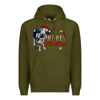 Army Green mooey christmas Premium Hoodie - RanaPortraitStore