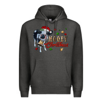 Charcoal Heather mooey christmas Premium Hoodie - RanaPortraitStore