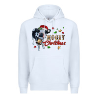 White mooey christmas Premium Hoodie - RanaPortraitStore