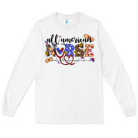 White all american nurse Long Sleeve Tee - Artiststas