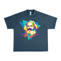 Midnight Navy karl marx get vintage Urban Heavy Tee - linhVisuals